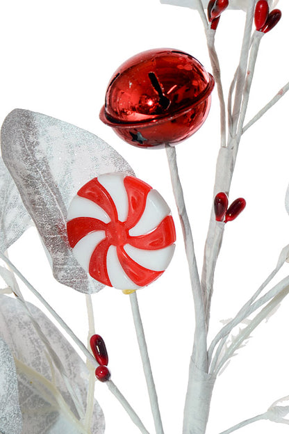 20" Eucalyptus Bell Pick Red/White