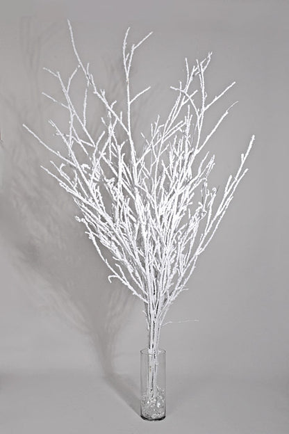 45" Snowed Twig Bundle White
