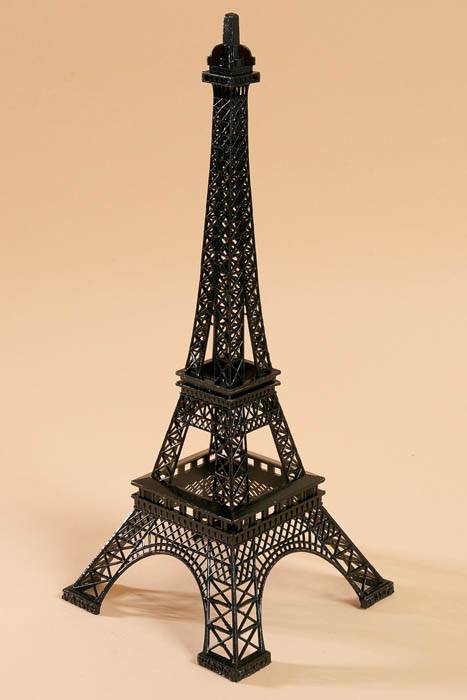15" Metal Eiffel Tower Black