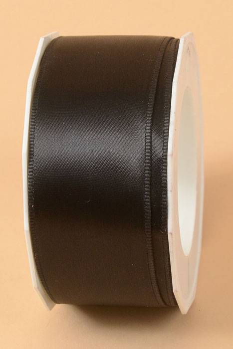 1.5" X 10yds Wired Satin Ribbon Black