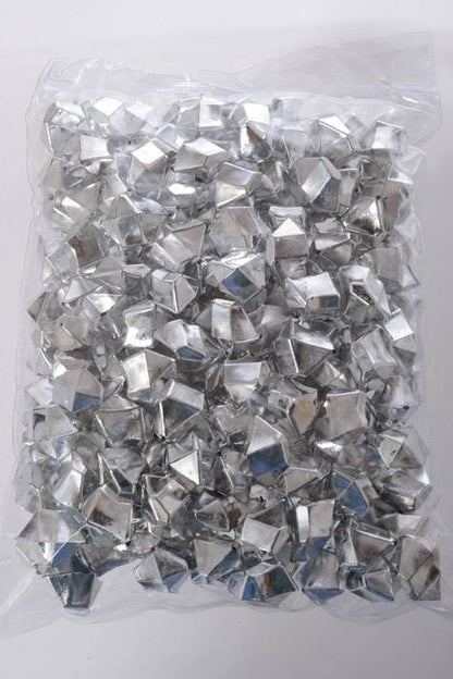 Large Acrylic Cubes Metallic Silver Pkg/1lb