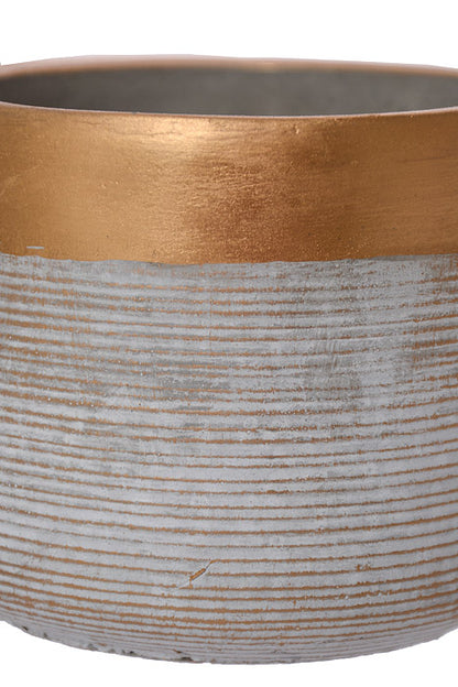 5" X 4" Round Pot Gold