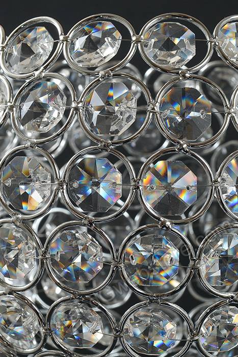 26.5" Crystal Bead Candle Holder Silver