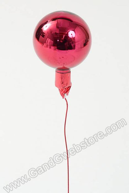 50mm Gloss Glass Ball Ornament Burgundy Pkg/24