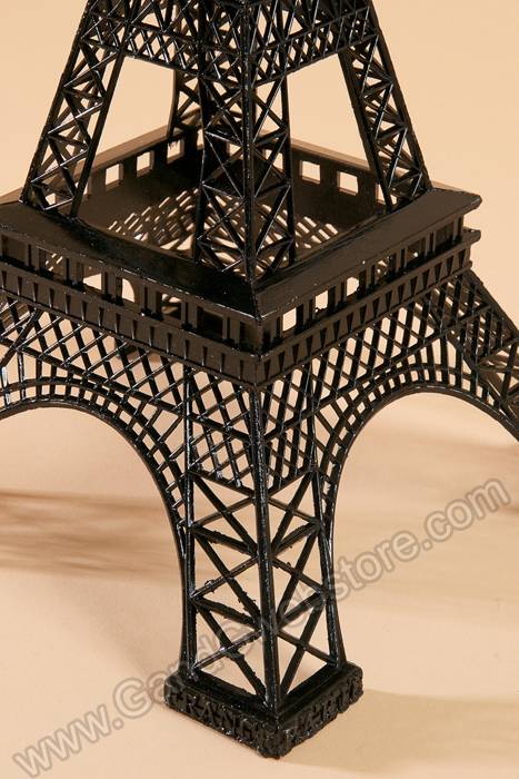 15" Metal Eiffel Tower Black