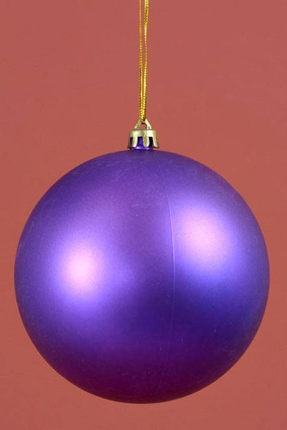100mm Matt Plastic Ball Purple Pkg/6