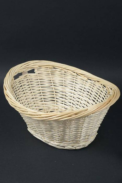 22" Bleached Willow Laundry Basket Natural