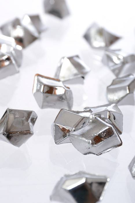 Large Acrylic Cubes Metallic Silver Pkg/1lb