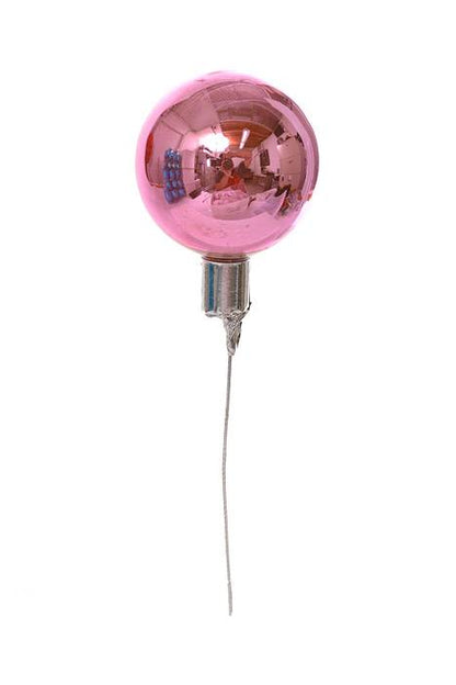 50mm Gloss Glass Ball Ornament Pink Pkg/24