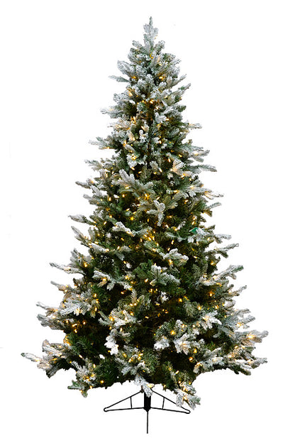 7.5Ft Led Snow Tip Aspen Tree Green/White/Clear Brite