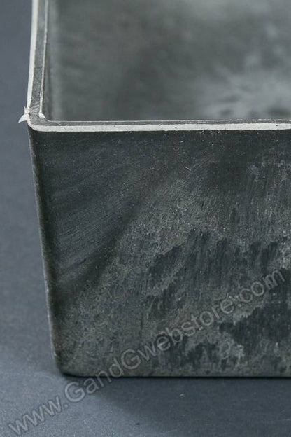 9.5" X 5" Rectangle Slate Hard Plastic Pot Gray