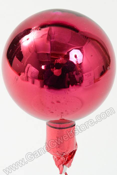 50mm Gloss Glass Ball Ornament Burgundy Pkg/24