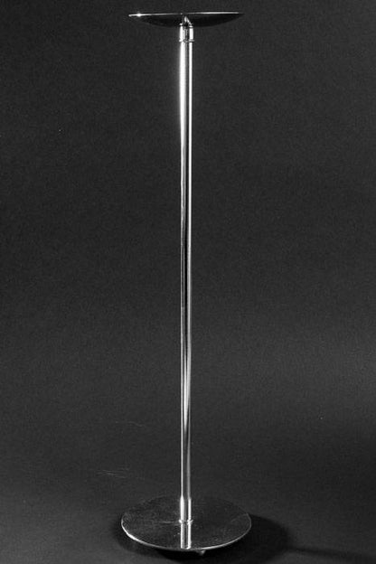 21.75&quot; Metal Candle Holder Stand Silver