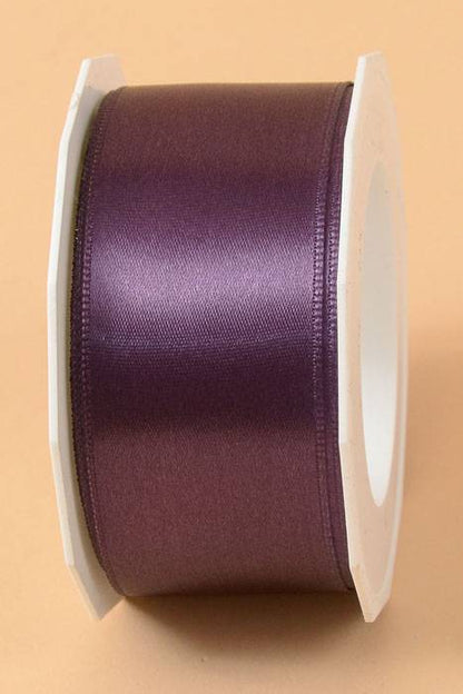 1.5" X 10yds Wired Satin Ribbon Plum