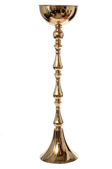 37" Metal Bouquet Stand Gold