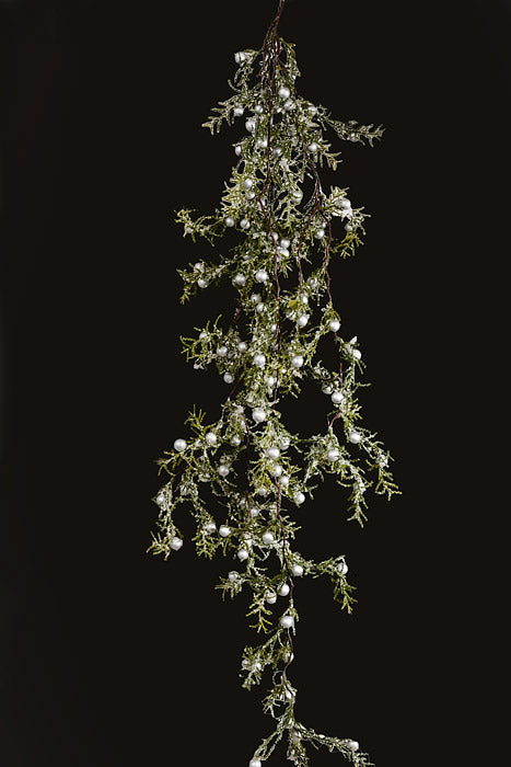48" Iced Cedar Berry Hanger Silver
