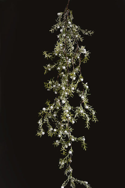 48" Iced Cedar Berry Hanger Silver