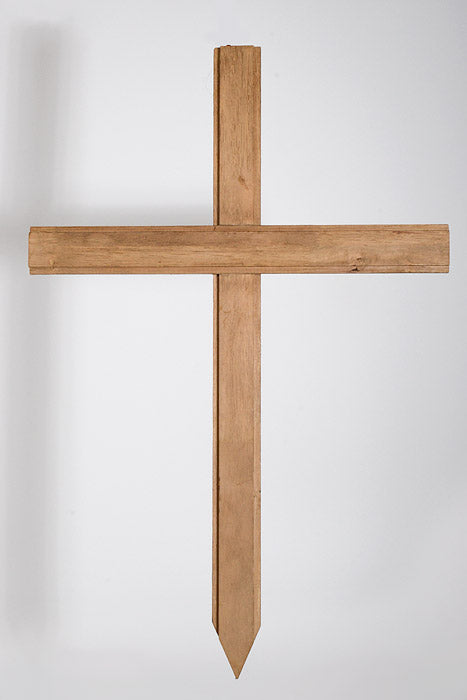 26" Wooden Cross Natural