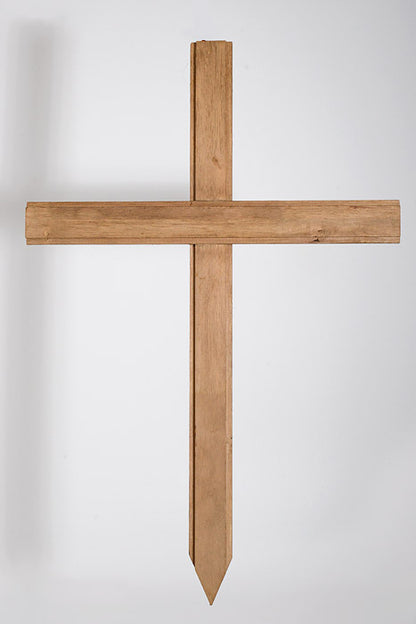26" Wooden Cross Natural