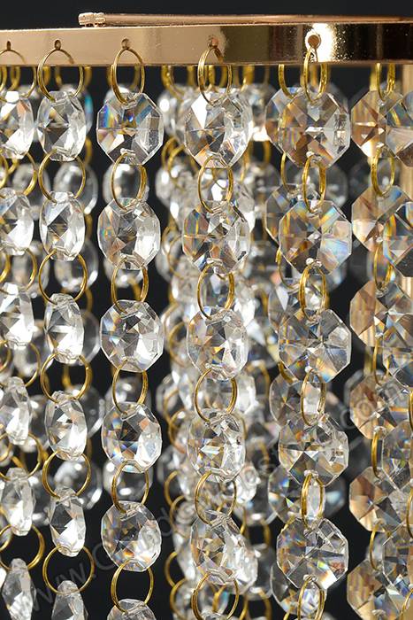 23.5&quot; Crystal Drop Candle Holder Stand Gold