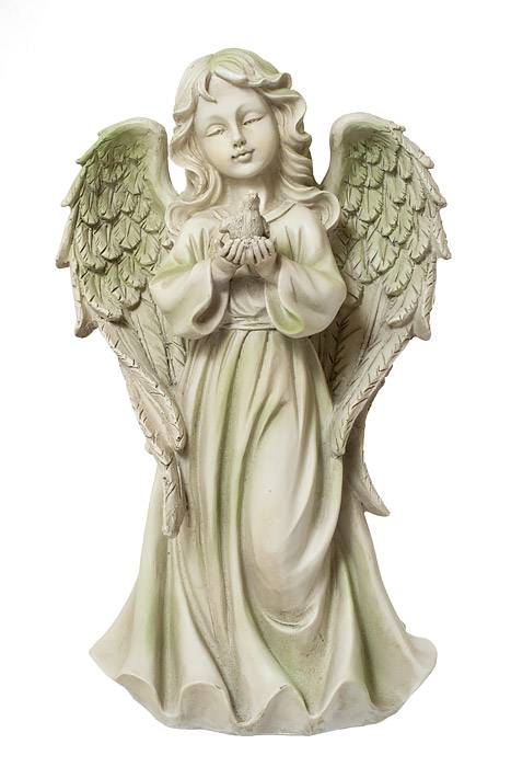 12.25" Angel Girl With Dove