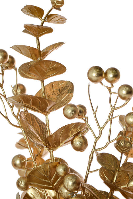 20" Eucalyptus Leaves Gold