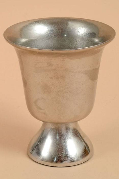 5.25" X 6.25" Aluminum Nickel Urn Silver
