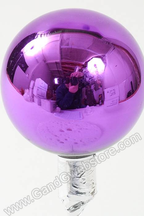 60mm Gloss Glass Ball Ornament Purple Pkg/12