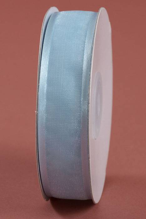 Wired Sheer Ribbon W/satin Edge Light Blue 