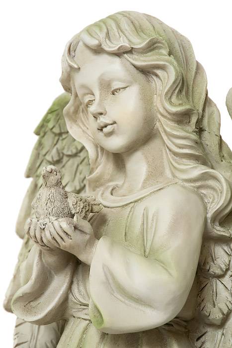 12.25" Angel Girl With Dove