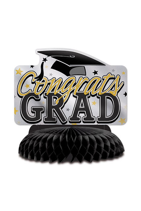 8 3/4" Graduation Centerpiece Black/Gold