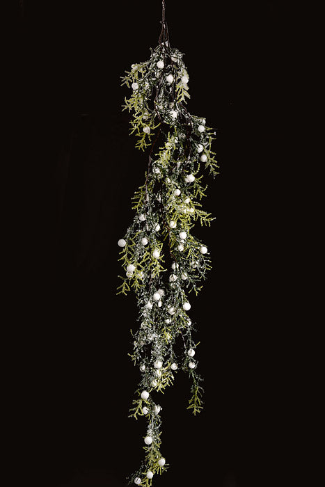 48" Iced Cedar Berry Hanger White