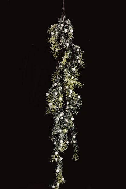 48" Iced Cedar Berry Hanger White