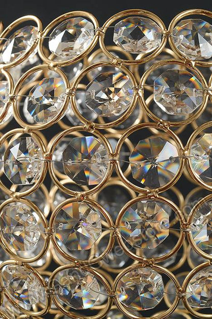 26.5&quot; Crystal Bead Candle Holder Gold