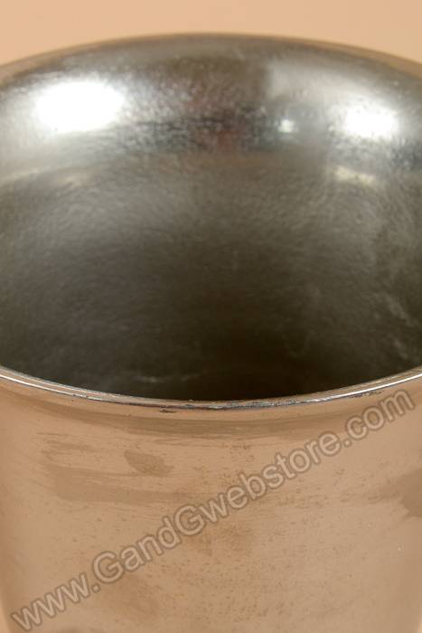 5.25" X 6.25" Aluminum Nickel Urn Silver