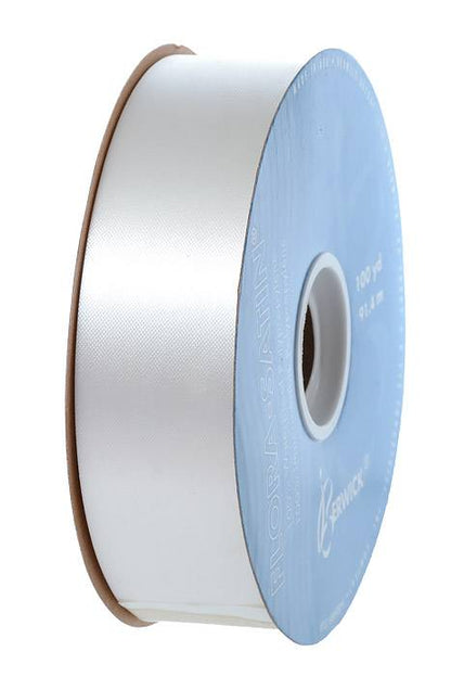 1-7/16 X 100yds Flora-satin White