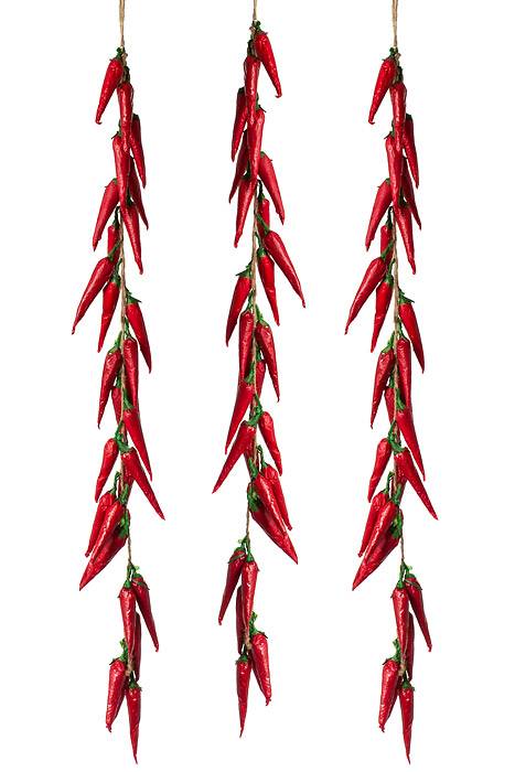 22" Chilies W/string Red Pkg/3