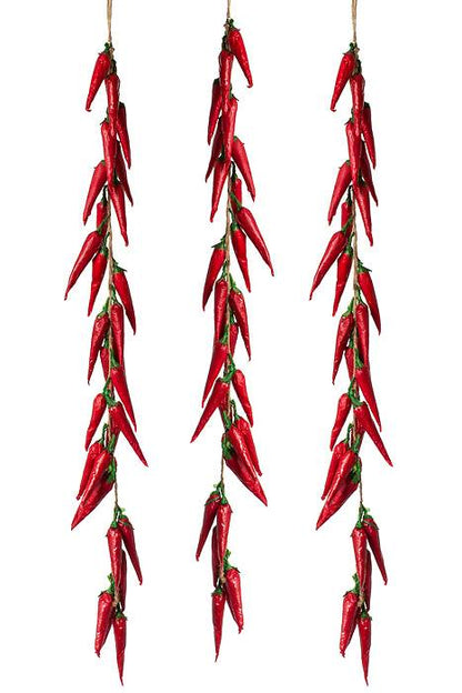 22" Chilies W/string Red Pkg/3