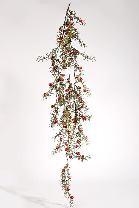 48" Iced Cedar Berry Hanger Red