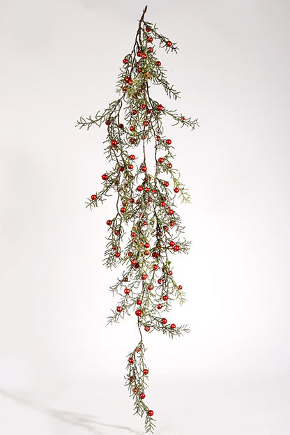 48" Iced Cedar Berry Hanger Red