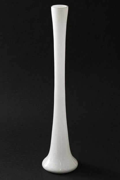 2" X 5.25" X 23.75" Skyline Glass Vase White