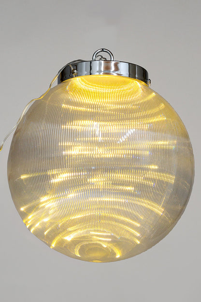 12" Borealis Ball Lighted Led Clear/Warm White