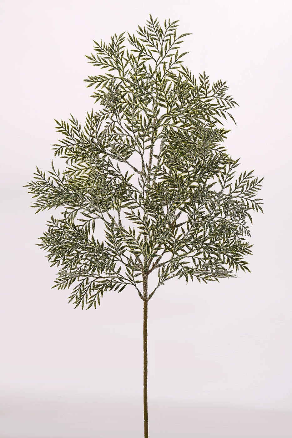 26" Plastic Leaf With Iced Spray Green