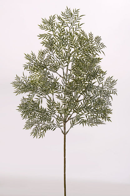 26" Plastic Leaf With Iced Spray Green