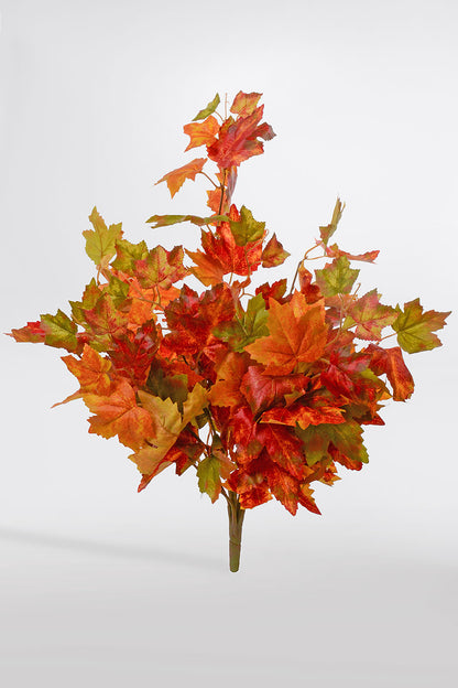 24" Maple Leaf Hanging Bush Orange