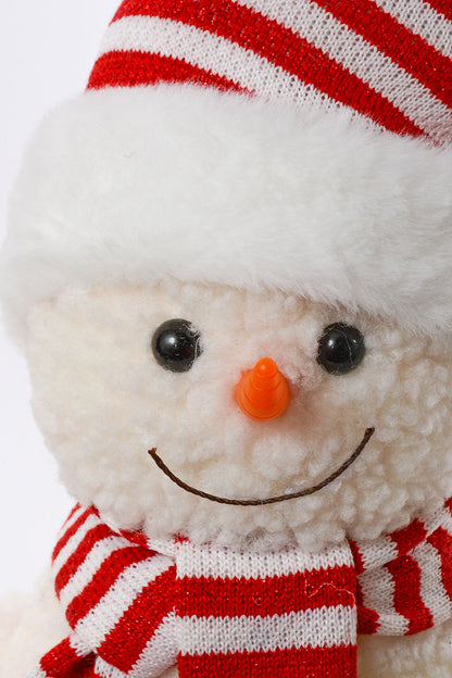 18" X 8.5" Snowman Cream/Red