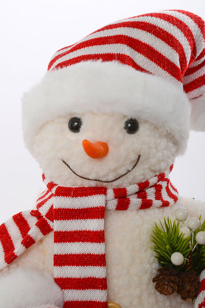 23" X 7.5" Snowman Cream/Red
