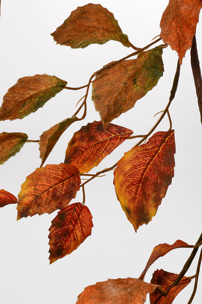 5.5 Ft Artificial Birch Leaves Garland Orange
