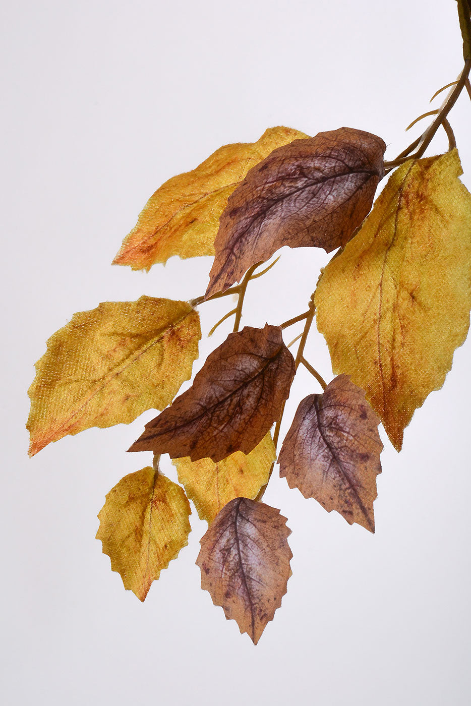 5.5 Ft Artificial Birch Leaves Garland Yellow/Brown
