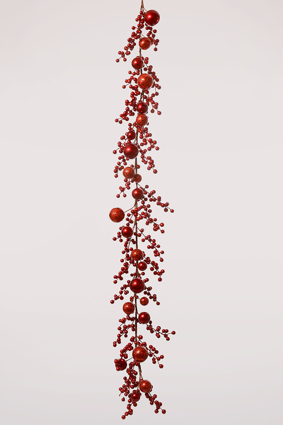 5 Ft Ball Berry Garland Red